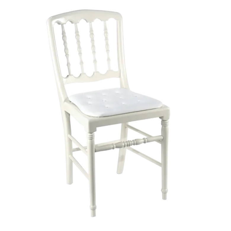 Chaise Napoléon III blanche fixe