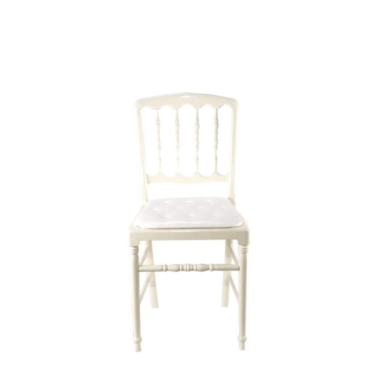 Chaise Napoléon III blanche fixe