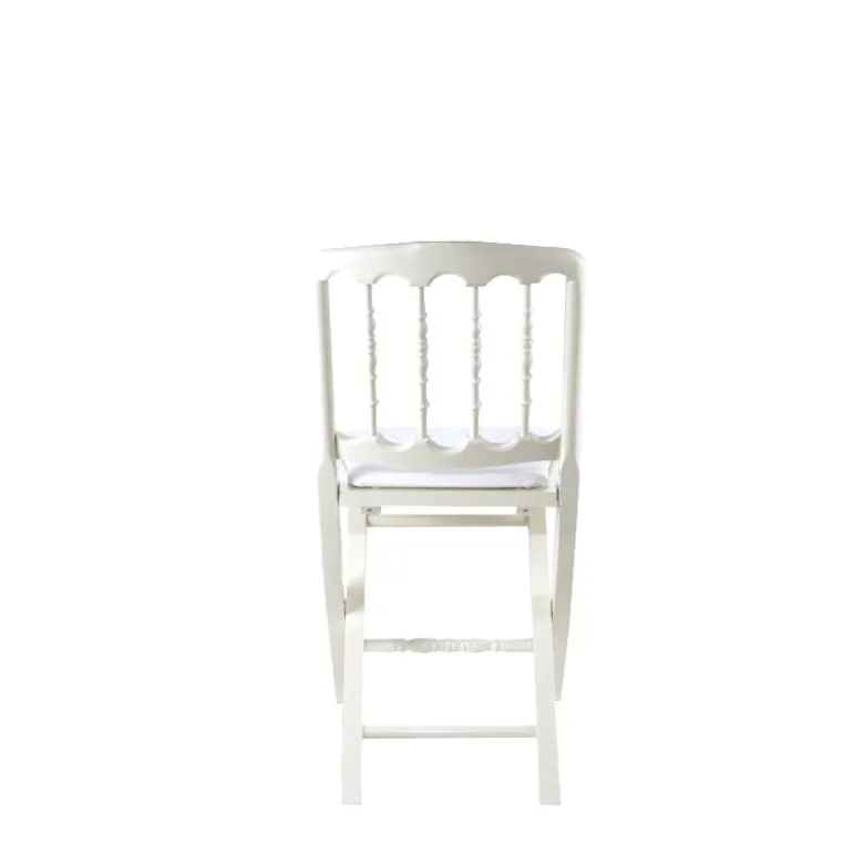 Chaise Napoléon III blanche pliante