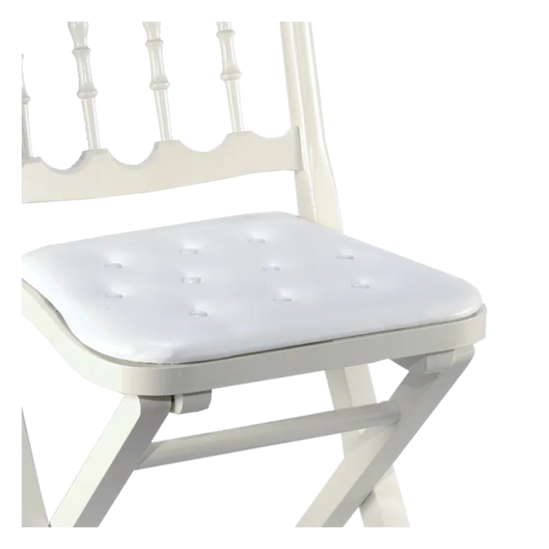 Chaise Napoléon III blanche pliante