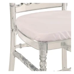 Chaise Napoléon III Cristal avec coussin blanc