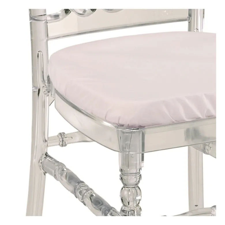 Chaise Napoléon III Cristal avec coussin blanc