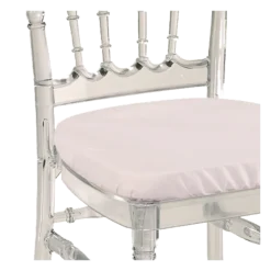 Chaise Napoléon III Cristal avec coussin blanc
