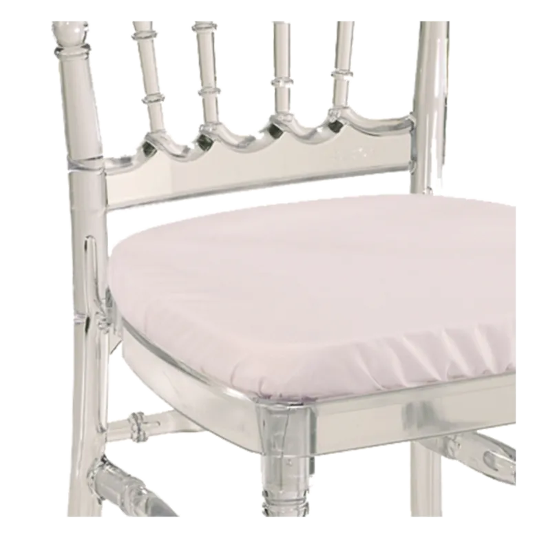 Chaise Napoléon III Cristal avec coussin blanc