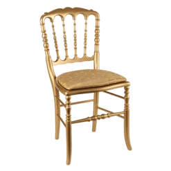 Chaise Napoléon III dorée fixe Gala or
