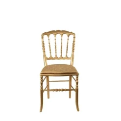 Chaise Napoléon III dorée fixe Gala or