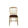 Chaise Napoléon III dorée fixe Toscane rouge Opéra
