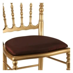 Chaise Napoléon III dorée fixe Toscane rouge Opéra