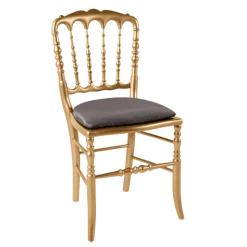 Chaise Napoléon III dorée fixe Toscane bronze