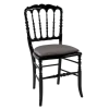 Chaise Napoléon III noire fixe Toscane bronze