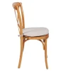 Chaise Saint-Rémy avec coussin écru