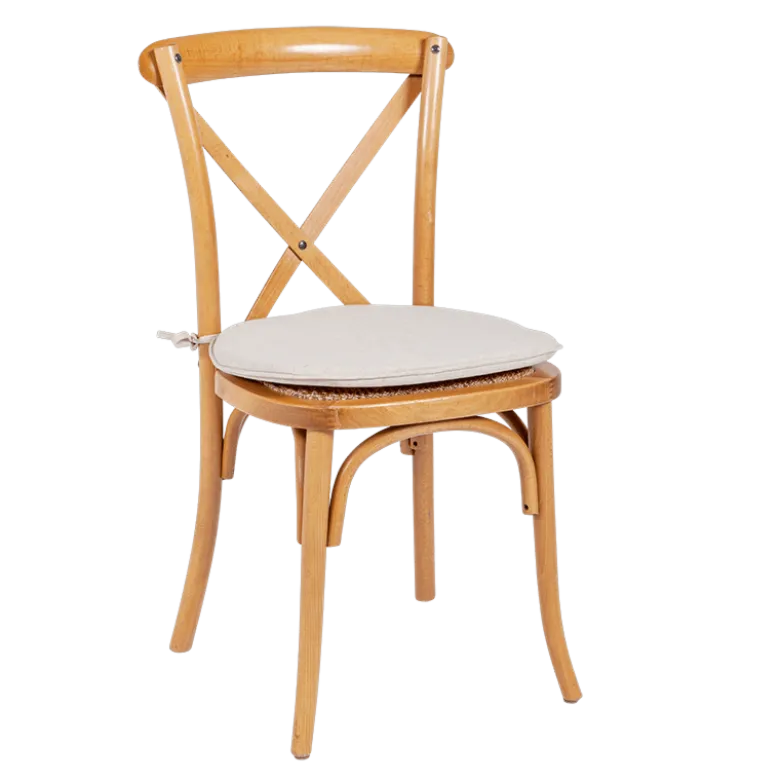 Chaise Saint-Rémy avec coussin écru