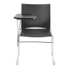 Chaise séminaire Jack noire avec tablette