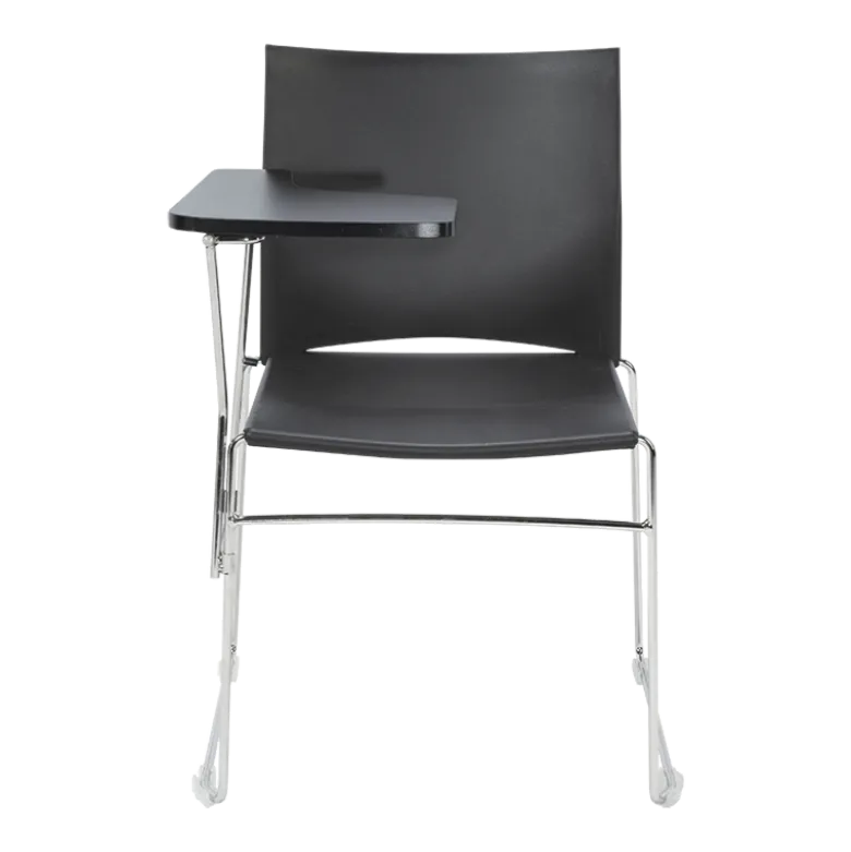 Chaise séminaire Jack noire avec tablette