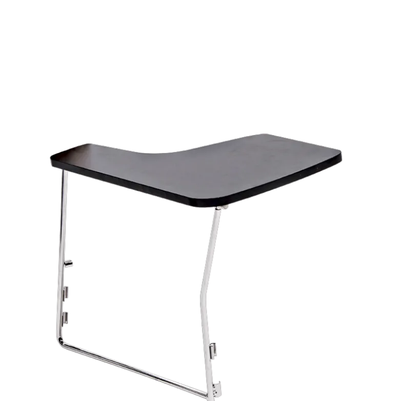 Chaise séminaire Jack noire avec tablette
