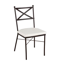 Chaise Toscane avec coussin crème