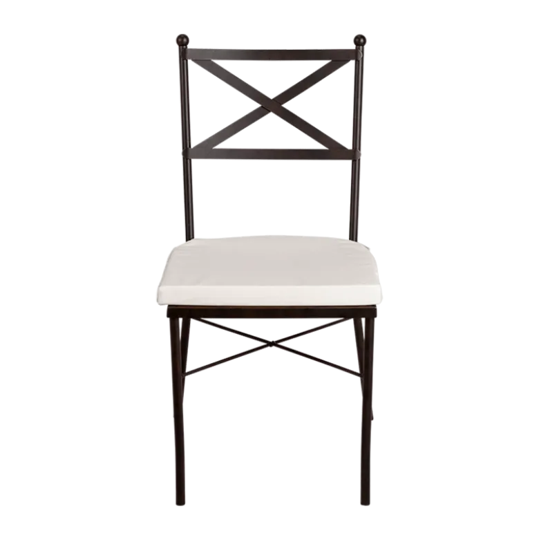 Chaise Toscane avec coussin crème