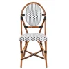 Chaise tressée noire et blanche
