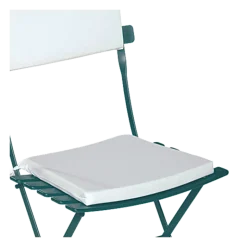 Chaise Trocadéro verte avec assise et dossier blanc