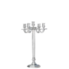 Chandelier 5 feux argent haut octogonal H 51 cm