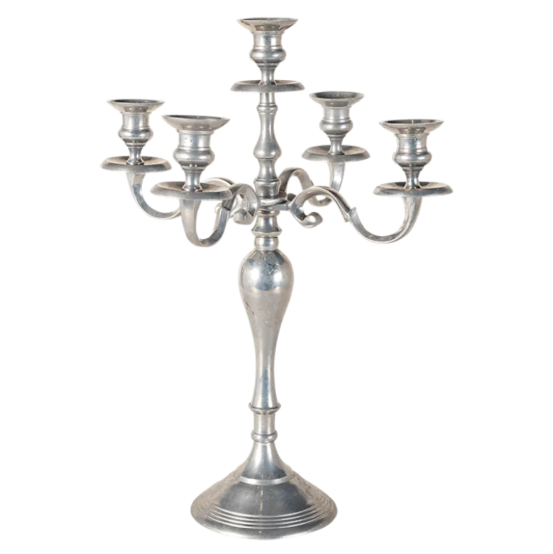 Chandelier mat 5 feux H 52 cm