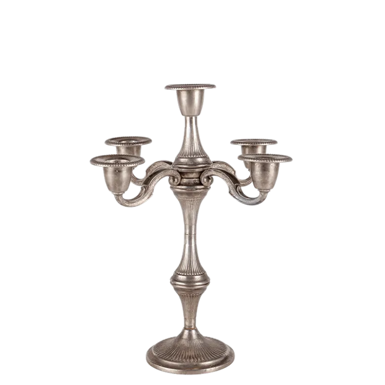 Chandelier Vintage argenté H 25-35 cm