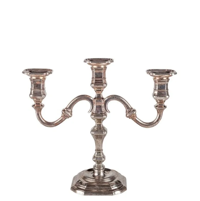 Chandelier Vintage argenté H 25-35 cm
