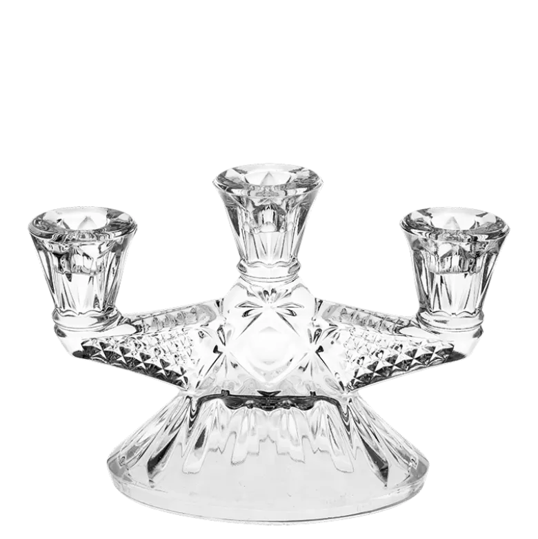 Chandelier Vintage en verre blanc H 12-20 cm