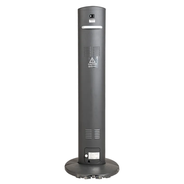 Chauffage de terrasse électrique noir H 152 cm