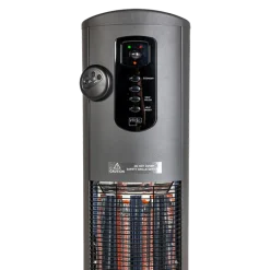 Chauffage de terrasse électrique noir H 152 cm
