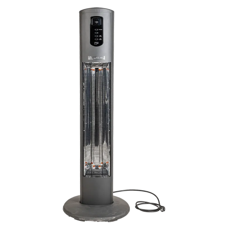 Chauffage de terrasse électrique noir H 152 cm