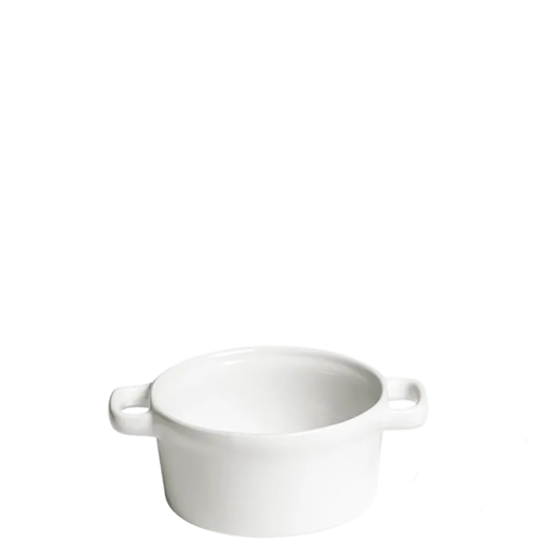 Cocotte individuelle blanche mat Ø 10 cm 25 cl