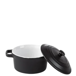 Cocotte individuelle noire mat avec couvercle Ø 10 cm 25 cl