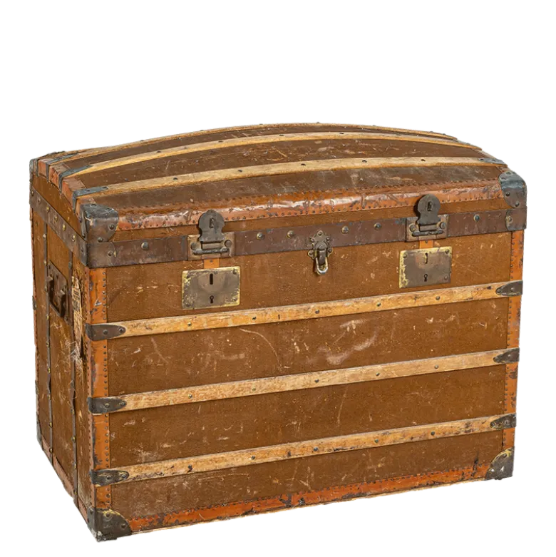 Coffre en bois vintage 80-100 x 45-65 cm H 70-85 cm