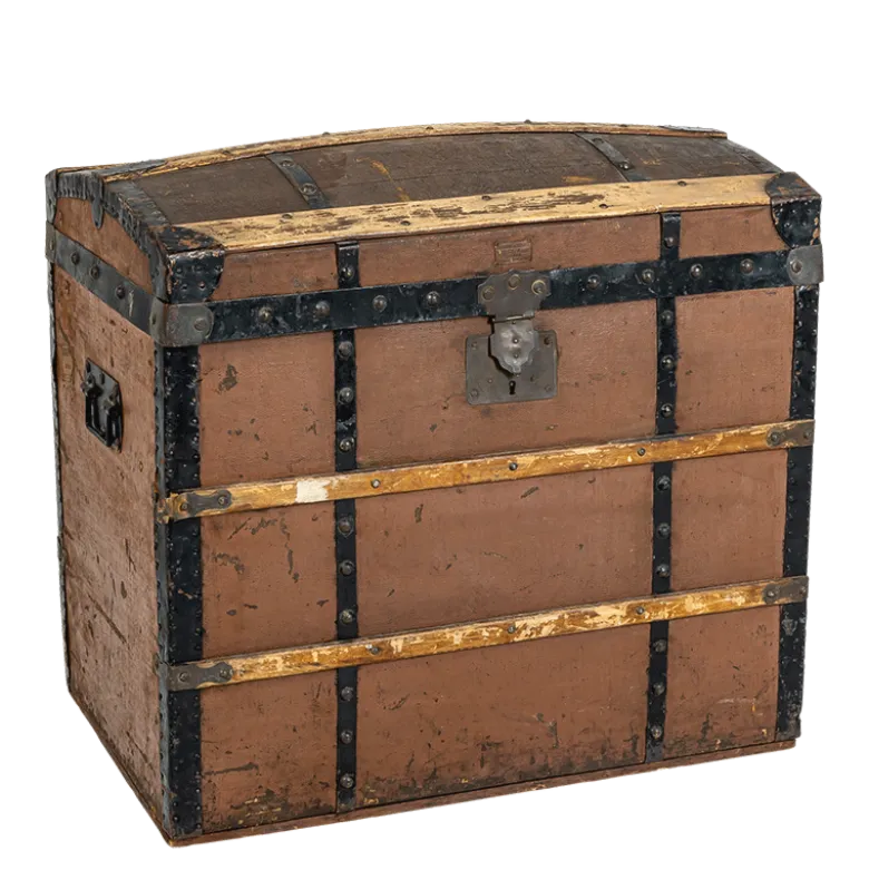Coffre en bois vintage 80-100 x 45-65 cm H 70-85 cm