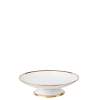 Compotier bas vintage blanc et doré Ø 21-26 cm H 4-6 cm