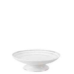 Compotier bas vintage blanc et doré Ø 21-26 cm H 4-6 cm
