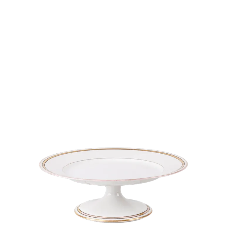 Compotier haut vintage blanc et doré Ø 22-26 cm H 10-16 cm