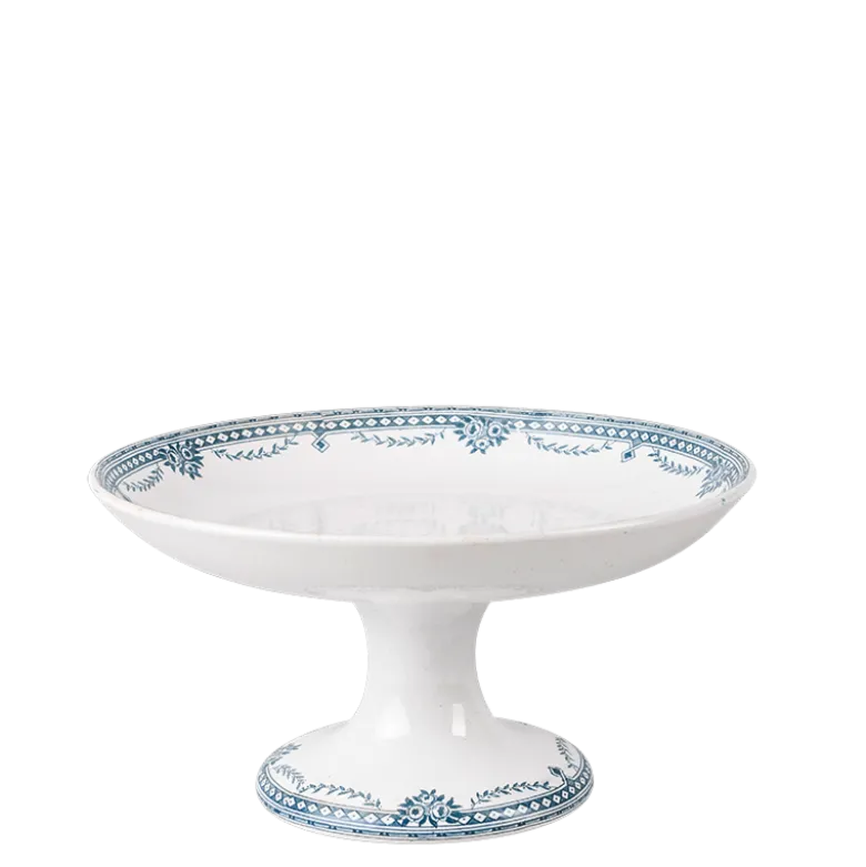 Compotier haut vintage bleu vert Ø 22-26 cm H 10-16 cm
