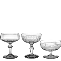 Coupe à champagne Vintage style cristal Ø9-11 cm H7-15 cm 10-17cl
