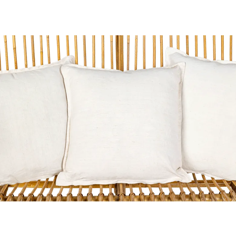 Coussin en toile écrue Vintage 40 x 40cm