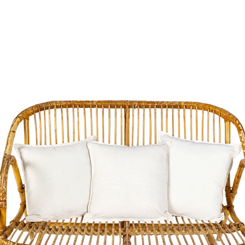 Coussin en toile écrue Vintage 40 x 40cm