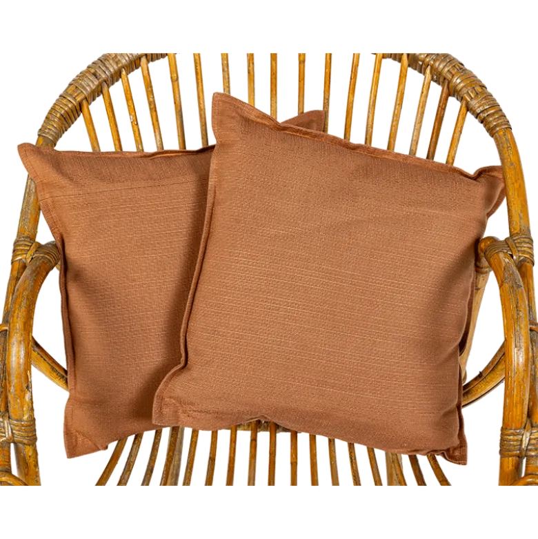 Coussin en toile terracotta Vintage 40 x 40cm