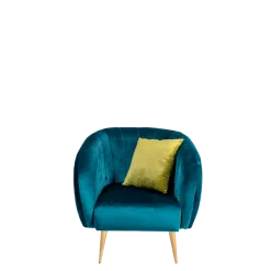 Coussin Juliette velours vert 40 x 40 cm