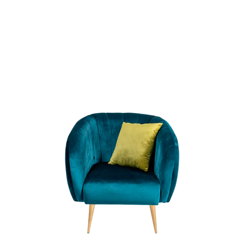 Coussin Juliette velours vert 40 x 40 cm