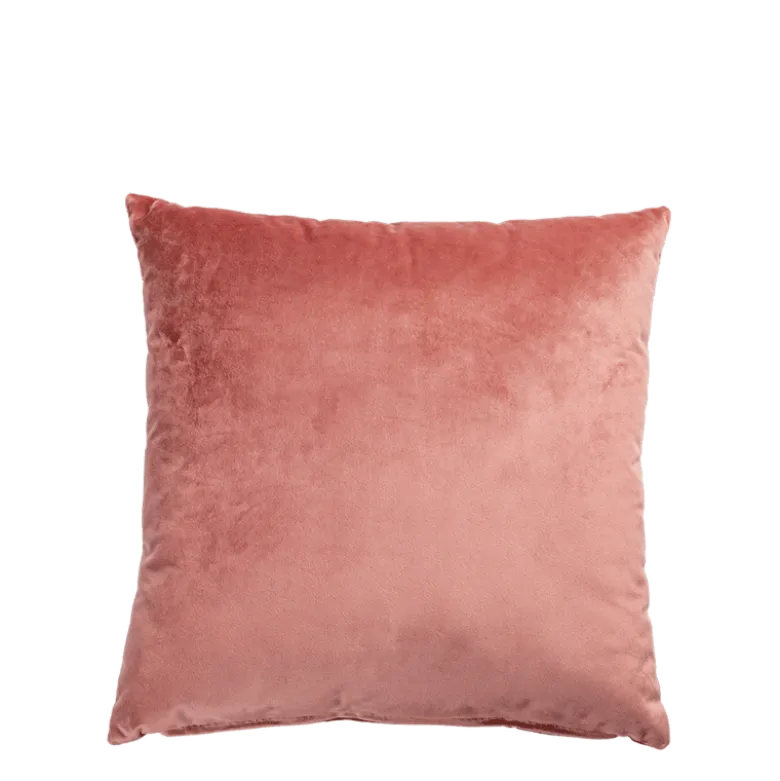 Coussin Juliette velours vieux rose 40 x 40 cm