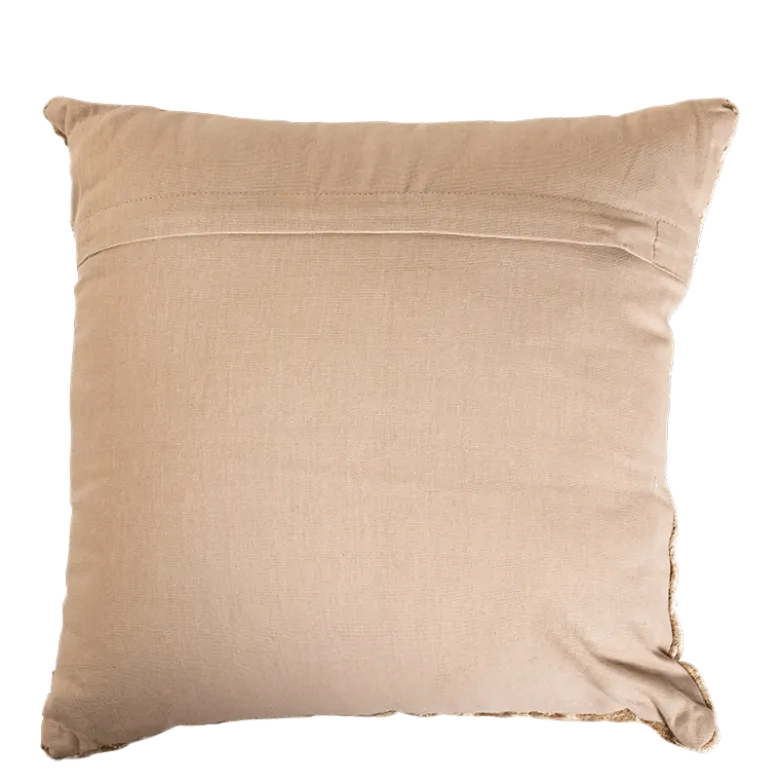 Coussin Onde velours beige 45 x 45 cm