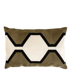 Coussin Pollen velours kaki 40 x 60 cm