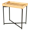 Desserte noire plateau bois 48 x 71 cm H 70 cm