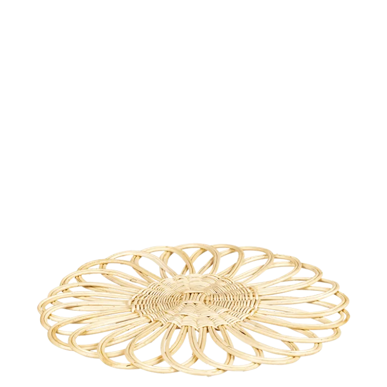Dessous d'assiette Fleur de rotin Ø 35 cm